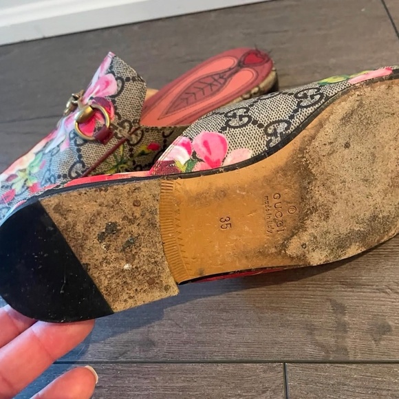 Authentic GUCCI GG Blooms Mule Loafers - Picture 4 of 5